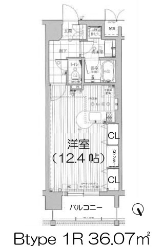 KAISEI四天王寺 Btype 1R 36.07㎡
