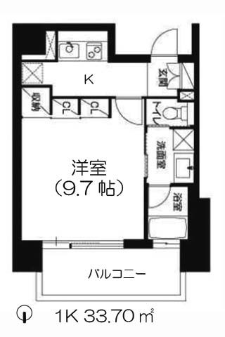アーバネックス南堀江 1K 33.70㎡