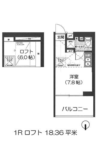 是空難波西 1R 18.36㎡