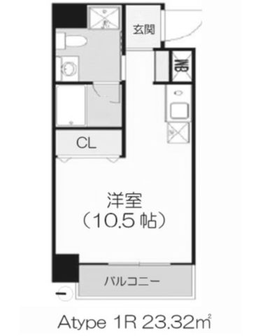 フレアコート北浜 1R 23.32㎡