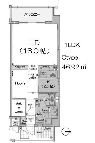アクアプレイス四天王寺 1LDK 46.92㎡