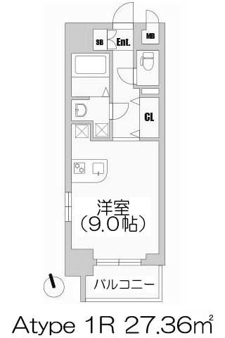 エスリード北浜EAST 1R 27.36㎡