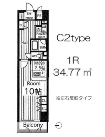 天満リバーサイドプラザ 1R 34.77㎡