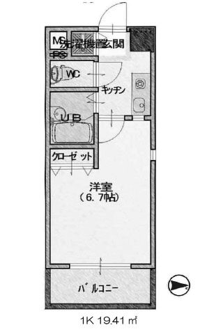 グレカーレ天王寺 1K 19.41㎡