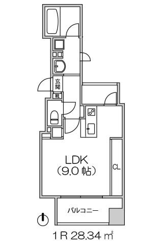 サクラブルーレジデンス 1R 28.34㎡