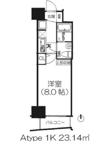 セレニテ堺筋本町SUD(シュッド) 1K 23.14㎡