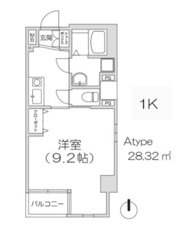 ミラフェスタ上町台 1K 28.32㎡