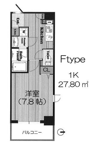 アジリア天満橋 1K 27.80㎡