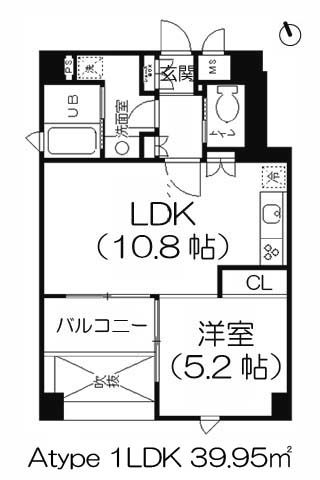 FLAT34上汐 1LDK 39.95㎡