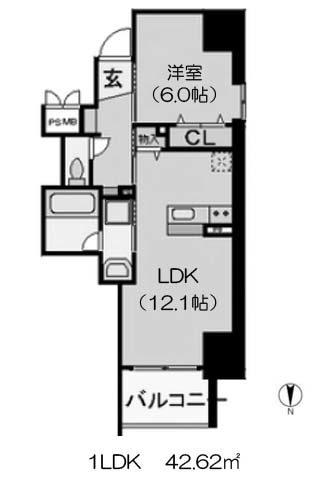 プルミエールメゾン 1LDK 42.62㎡