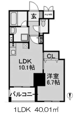 プルミエールメゾン 1LDK 40.01㎡
