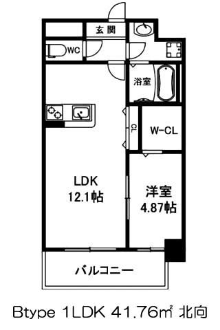 パーフェクトライフ真法院 1LDK+ウォークインクローゼット 41.76㎡