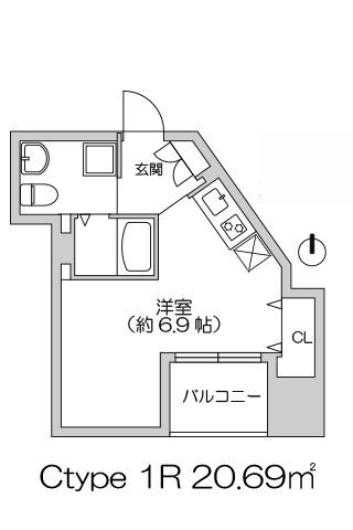 アクアプレイス北浜 1R 20.69㎡