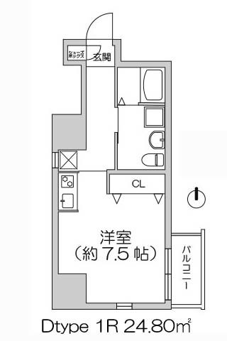 アクアプレイス北浜 1R 24.80㎡