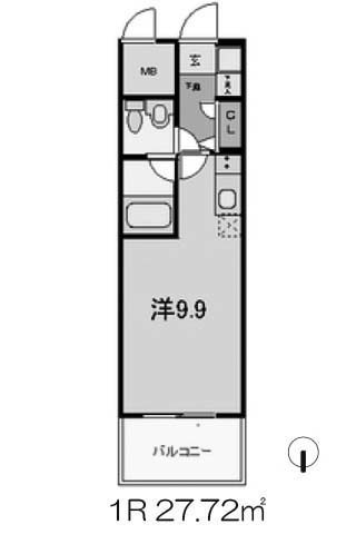 グランド上町 1R 27.72㎡