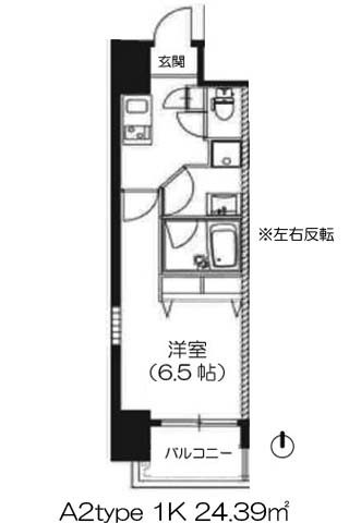 プレジオ東天満 Atype 1K 24.39㎡