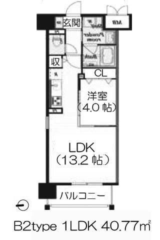 ラ・フェスタ真田山 B2type 1LDK 40.77㎡