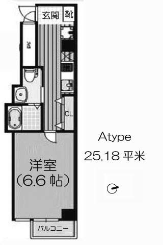 FDS上町台 1K 25.18㎡
