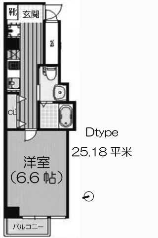 FDS上町台 1K 25.18㎡