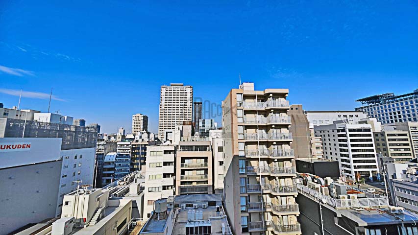 プレジオ鎗屋町 Ctype1LDK+ウォークインクローゼット 46.56㎡の現地11階バルコニーからの眺望です(2023年12月撮影)