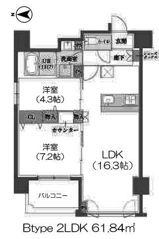Park house南森町(パークハウス南森町) 2LDK 61.84㎡