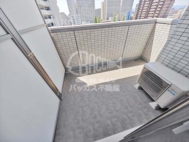 ディームス福島 A2type 1LDK 41.76㎡の西側バルコニー