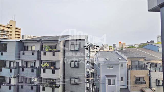ユニハイム福島野田レジデンス 2LDK 62.30㎡現地4階バルコニーからの眺望です。(2024年5月撮影)