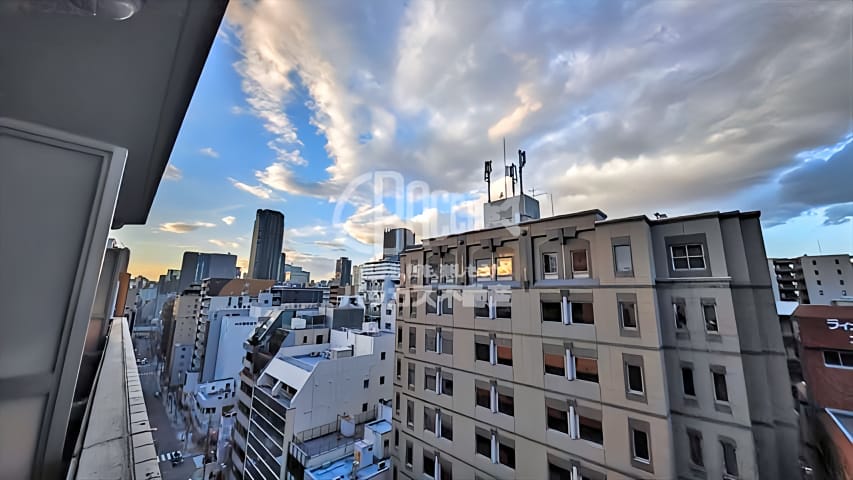 Fortuney大手前 1K 25.80㎡現地11階バルコニーからの眺望（2024年12月撮影）